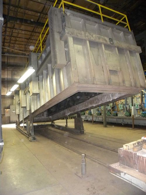 Sauder Car Bottom (Auto Tilt-Up) - Ceramic Fiber Lined Recirculating Car Bottom “Auto-Tilt” Up Furnace System