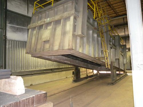 Sauder Car Bottom (Auto Tilt-Up) - Ceramic Fiber Lined Recirculating Car Bottom “Auto-Tilt” Up Furnace System