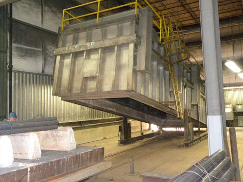 Sauder Car Bottom (Auto Tilt-Up) - Ceramic Fiber Lined Recirculating Car Bottom “Auto-Tilt” Up Furnace System