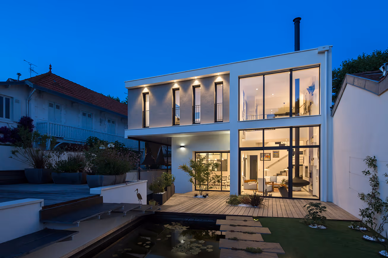 VILLA CASINO à Arcachon - Rénovation Élégante par L'Atelier d'Architecture du Bassin
