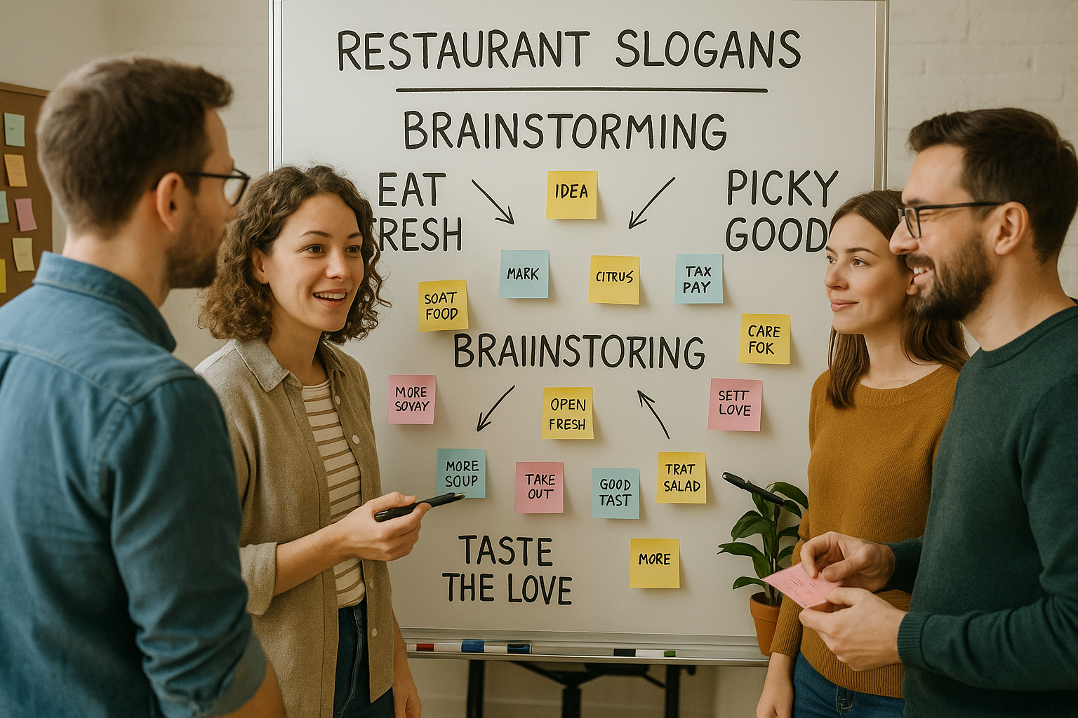 Brainstorming and Creative Process for Slogan Development