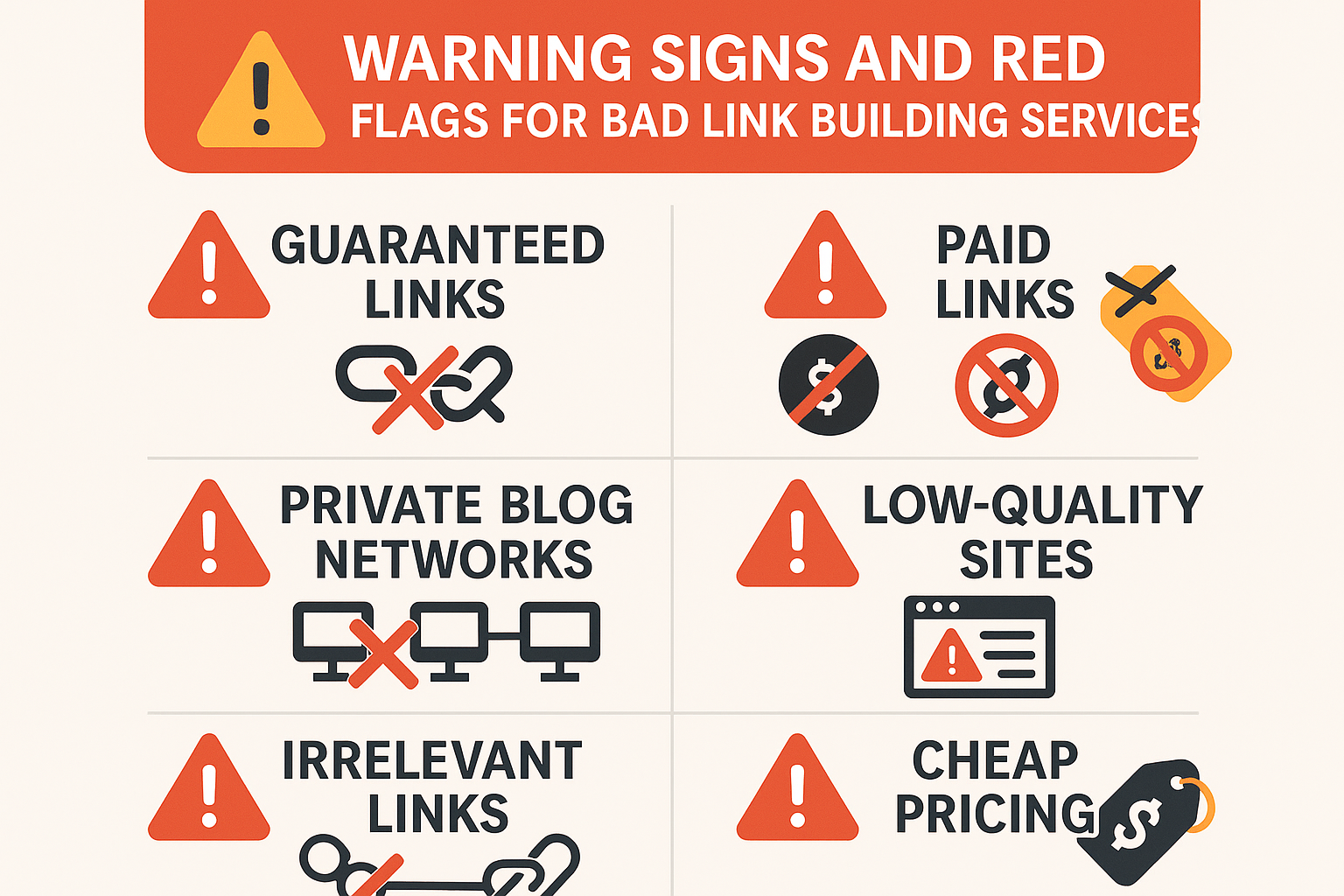 Warning Signs for Bad Link Building Services