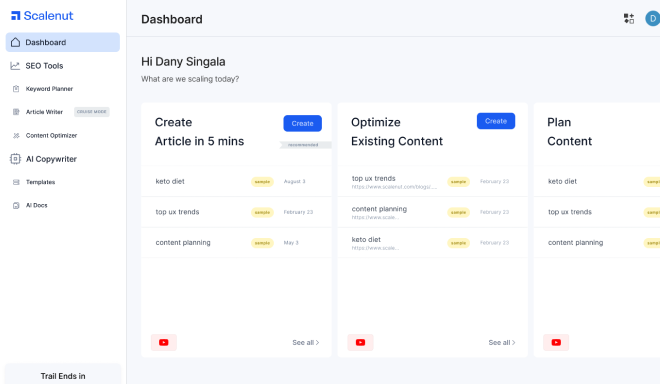 SEO & Content Marketing Software For SEO Strategist | Scalenut