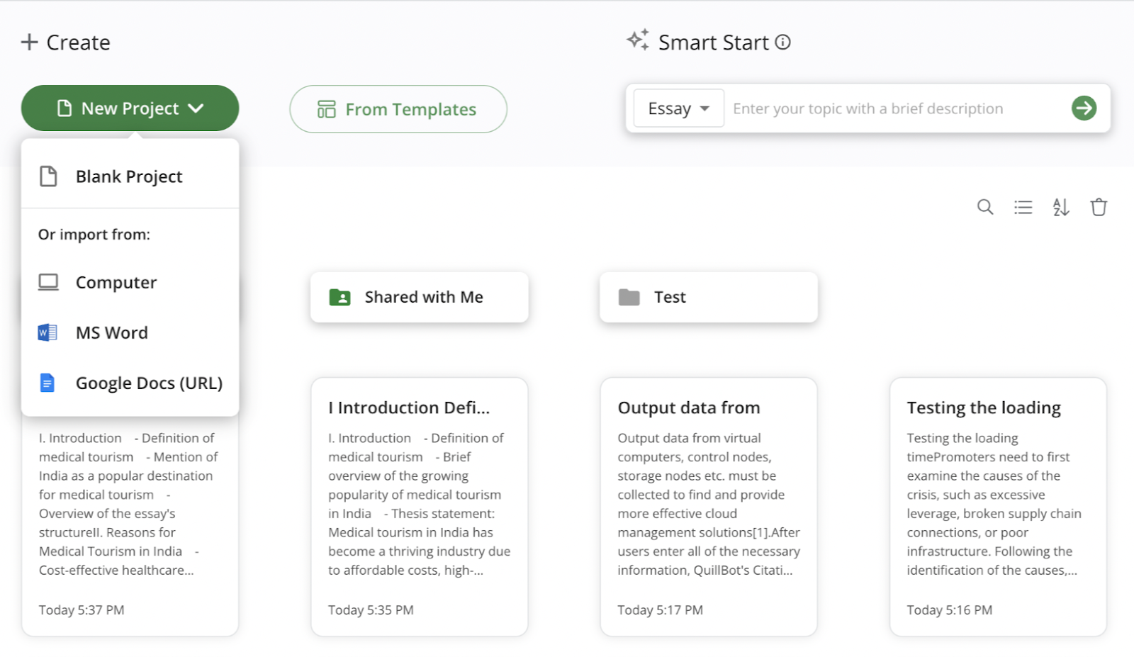Can I import my existing documents/PDFs into QuillBot Flow? – QuillBot Help  Center