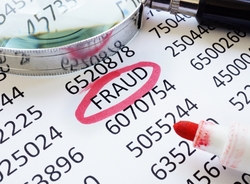 Fraud circled with a red marker