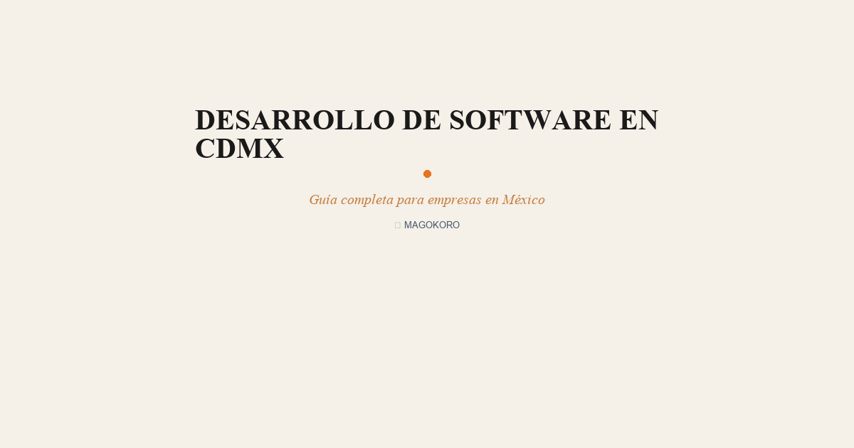Desarrollo software México