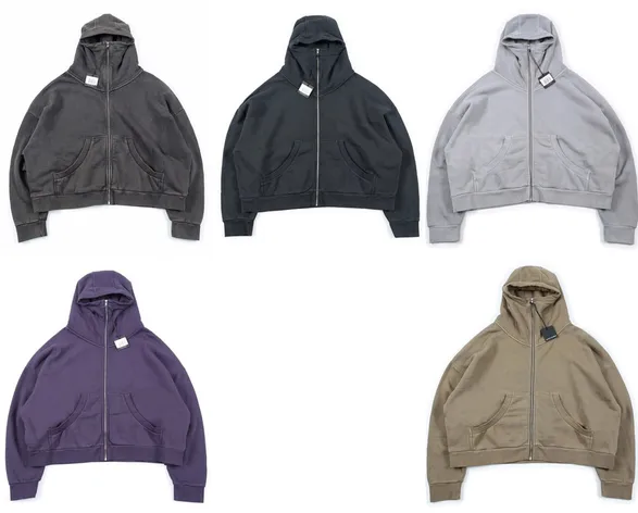 Entire Studios Heavy Washed Zip-Up Hoodies (5 Variants)