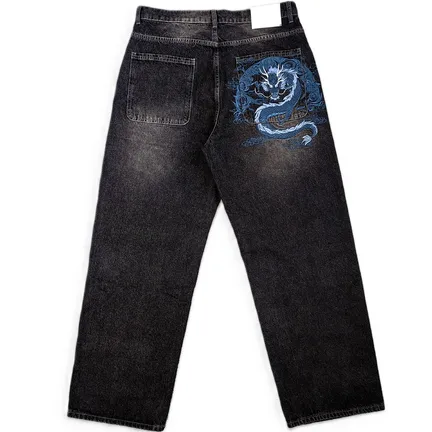 Mobius Dragon Denim Jeans Blue