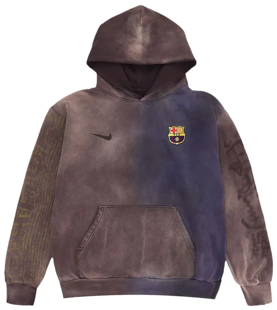 Cactus Jack x FC Barcelona Light Brown Washed Hoodie