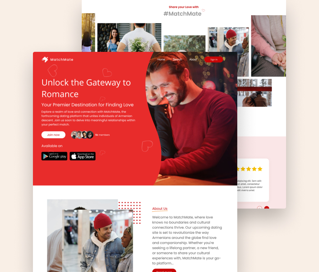 A mockup of a project