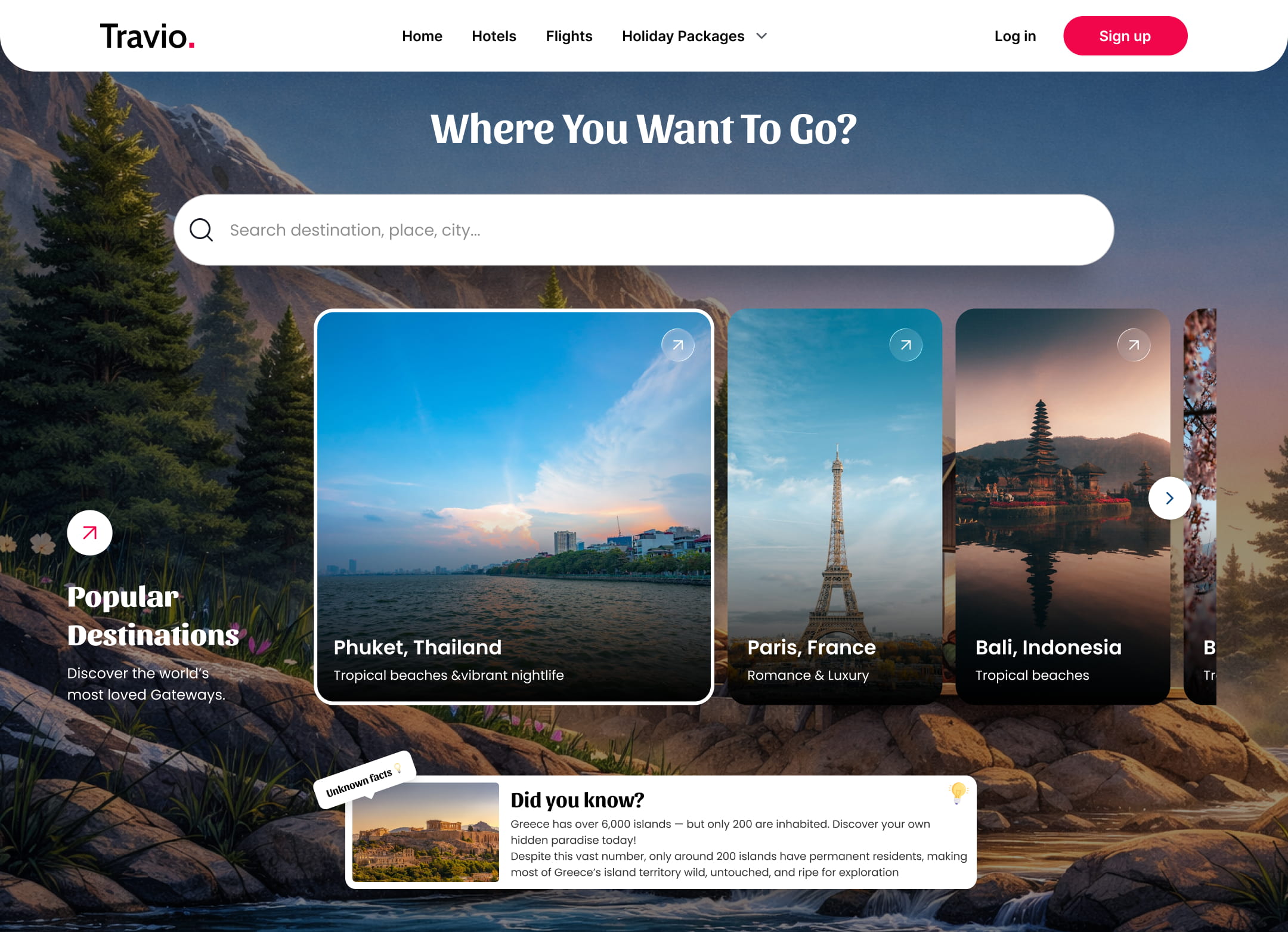 A mockup of a project