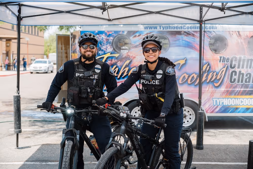 2 officers on their bikes