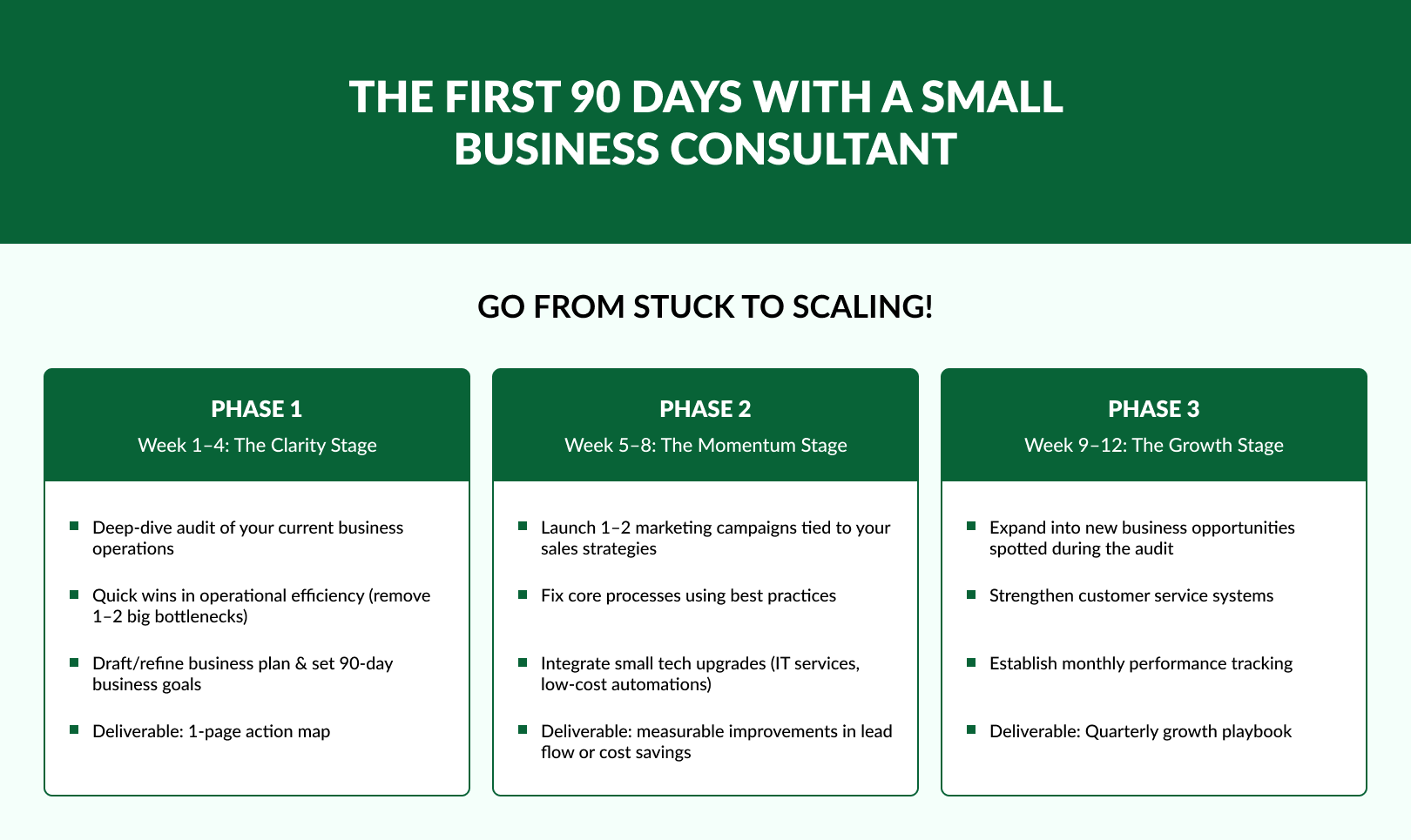 The First 90 Days with a Small Business Consultant
