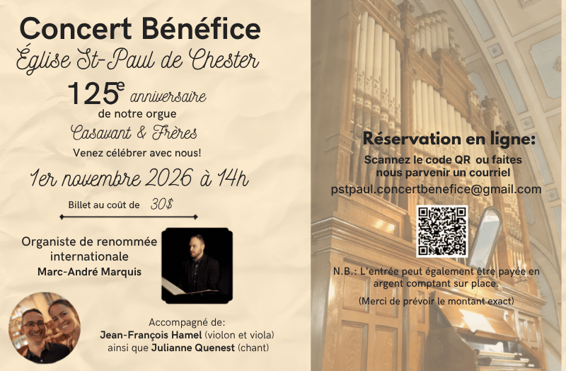 125e anniversaire de l'orgue de St-Paul