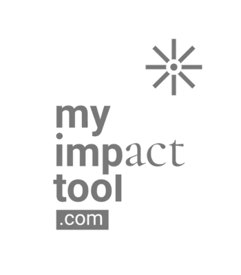 My Impact Tool logo with stylized text and a radial asterisk symbol above.