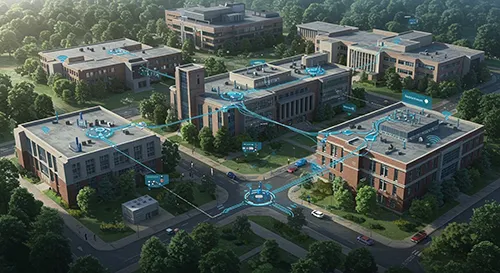 48-Port PoE+ L3 Managed Switch for academic campuses, labs, and administrative networks with centralized access and seamless mobility