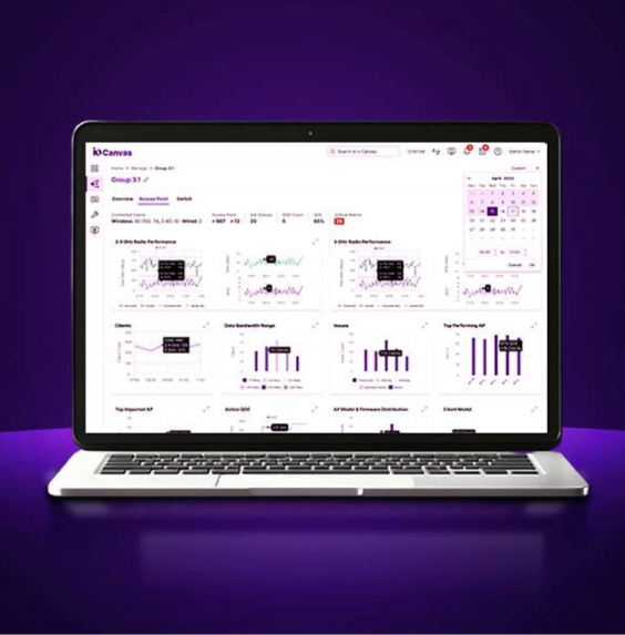 IO Canvas cloud-managed network platform for monitoring, compliance status, and zero-touch provisioning