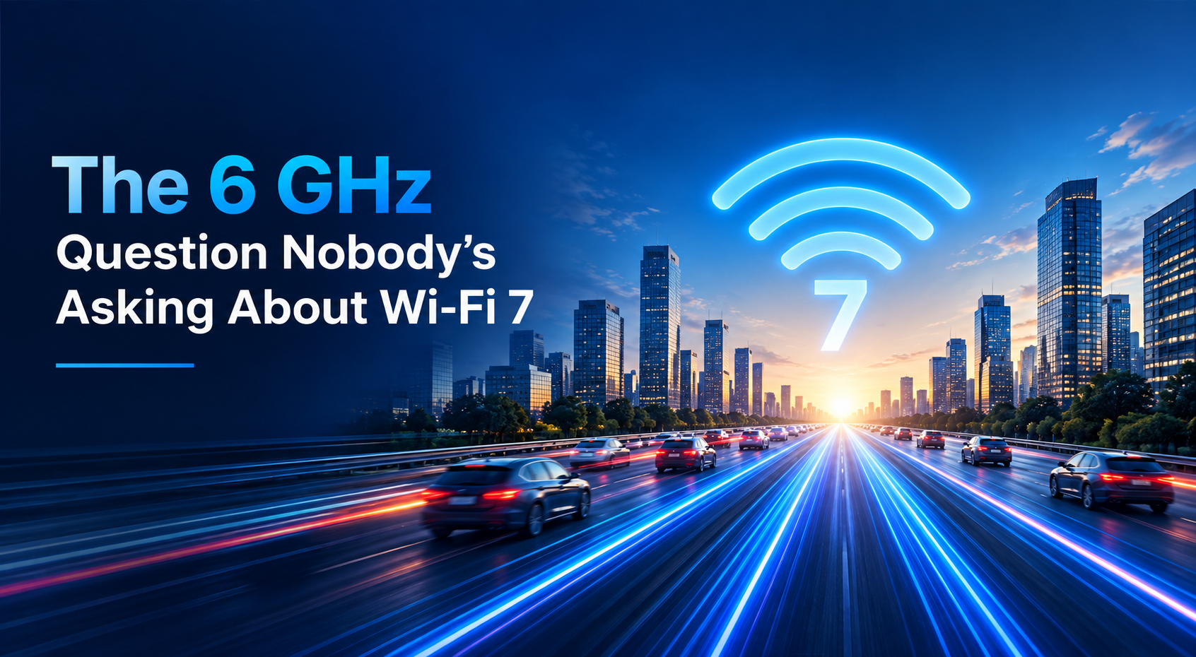Enterprise Wi-Fi 7 access point using the 6 GHz spectrum to deliver high-performance wireless connectivity in a modern office environment