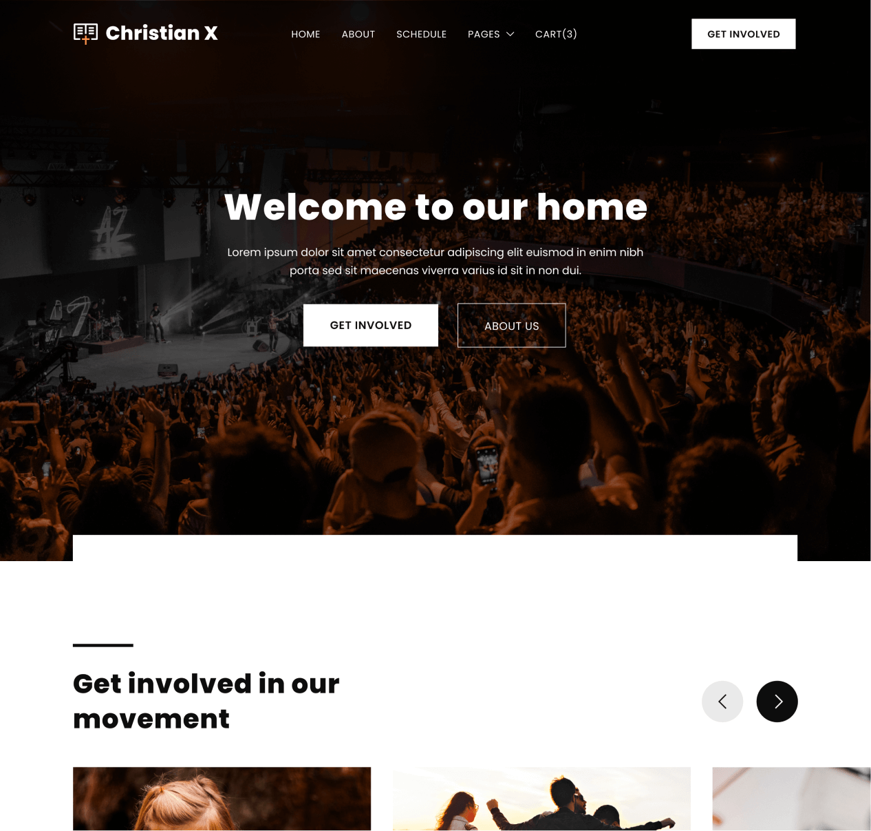 Christian X - Home page - Church Webflow Template