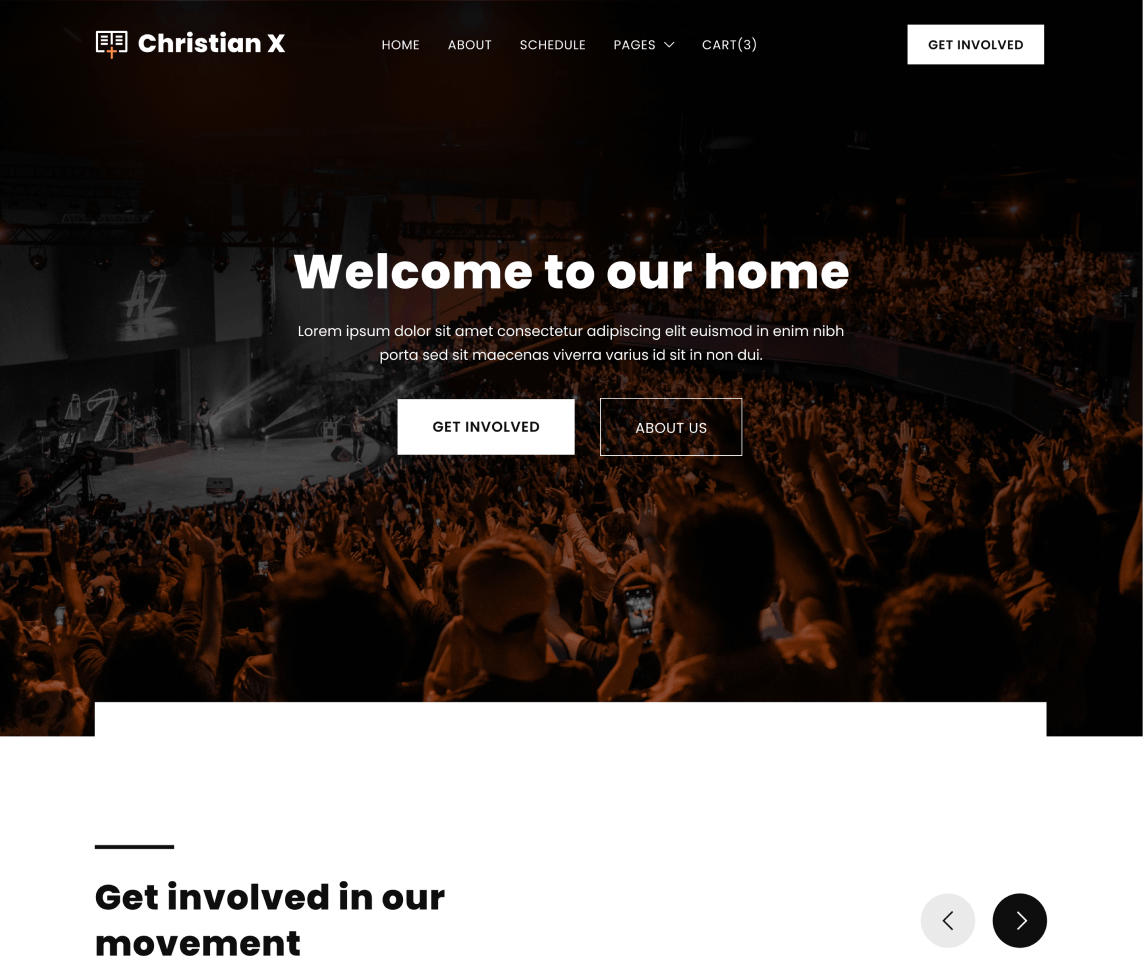 Christian X - Home page - Church Webflow Template