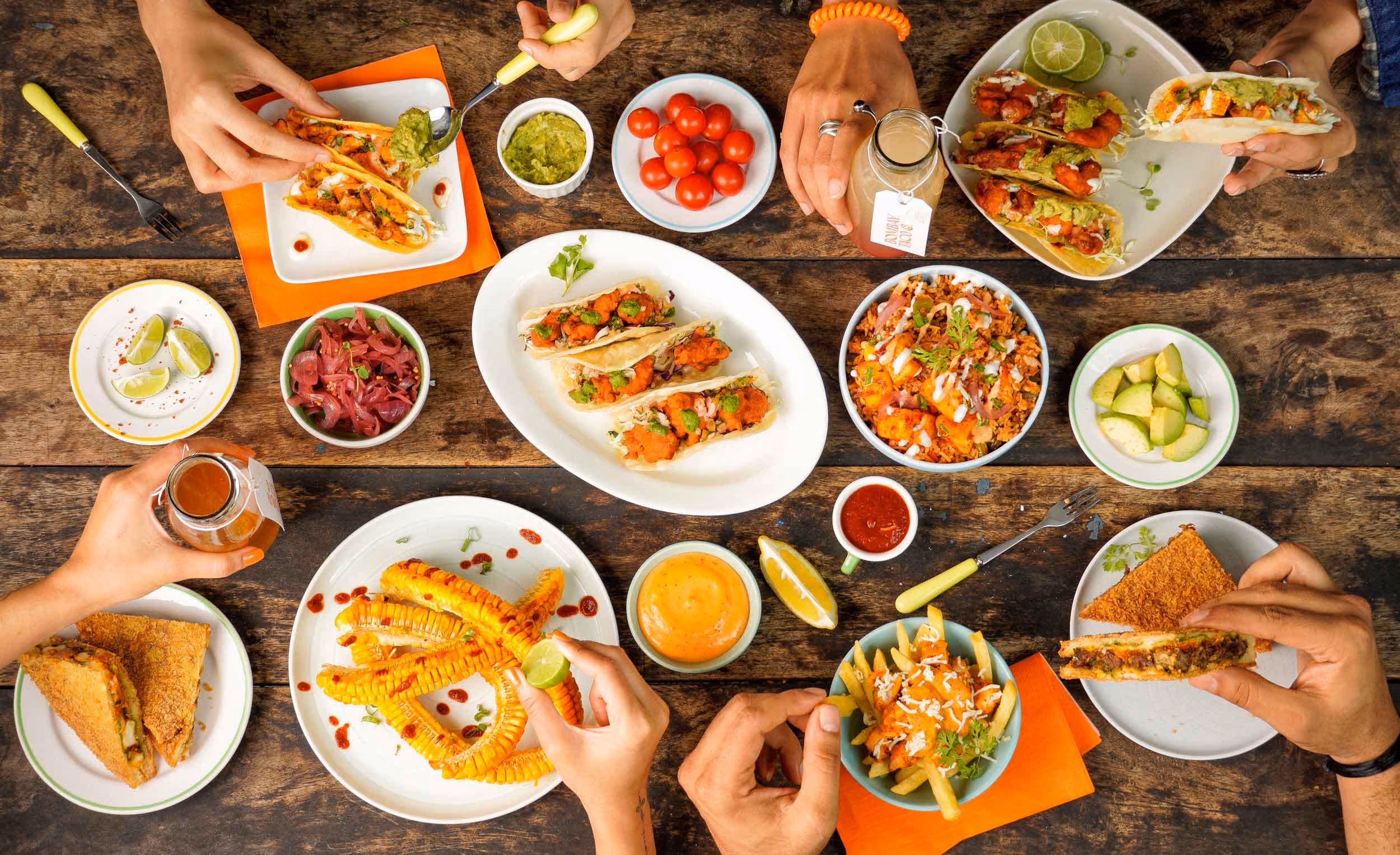 Bombay Taco Company Food Display