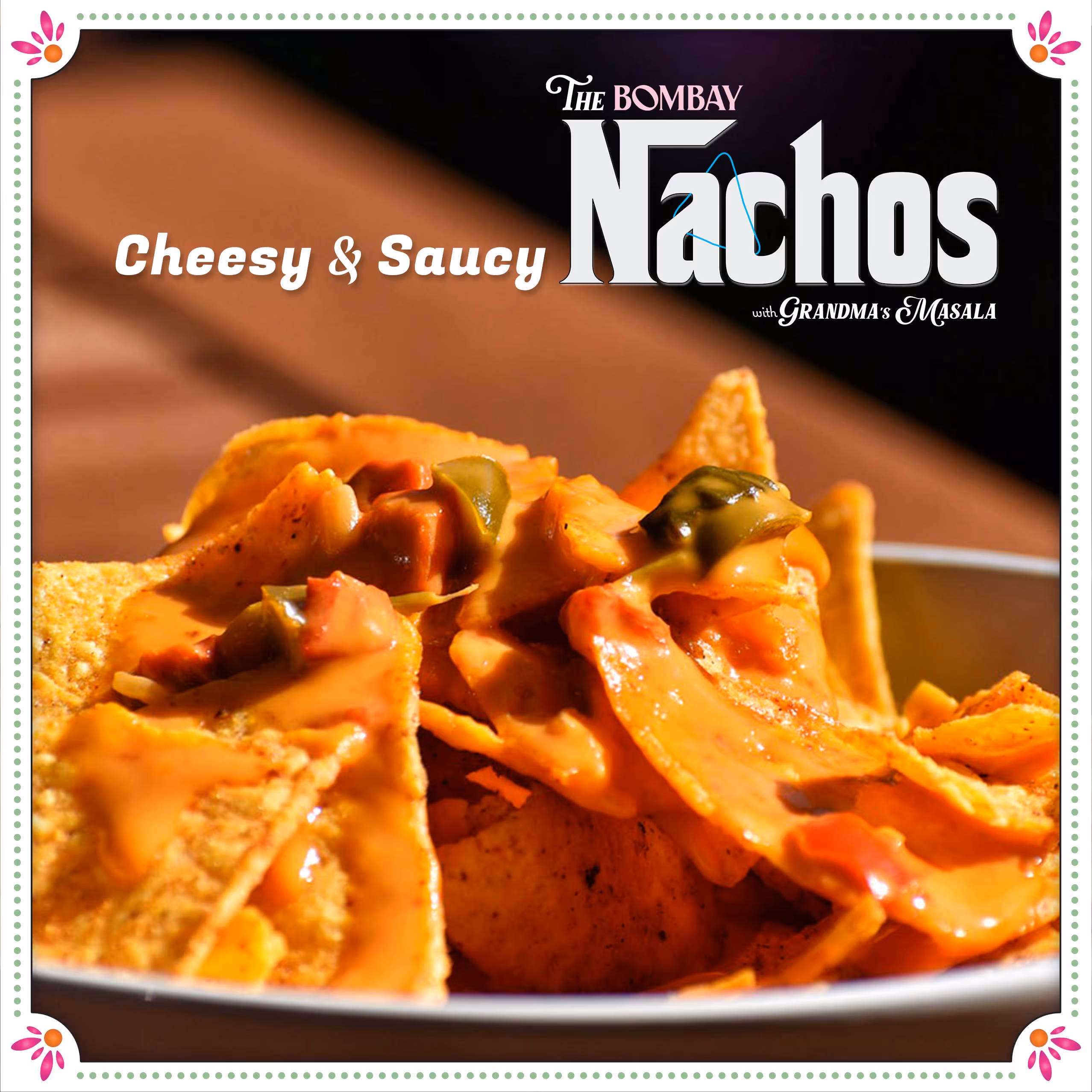 cheesy saucy nachos