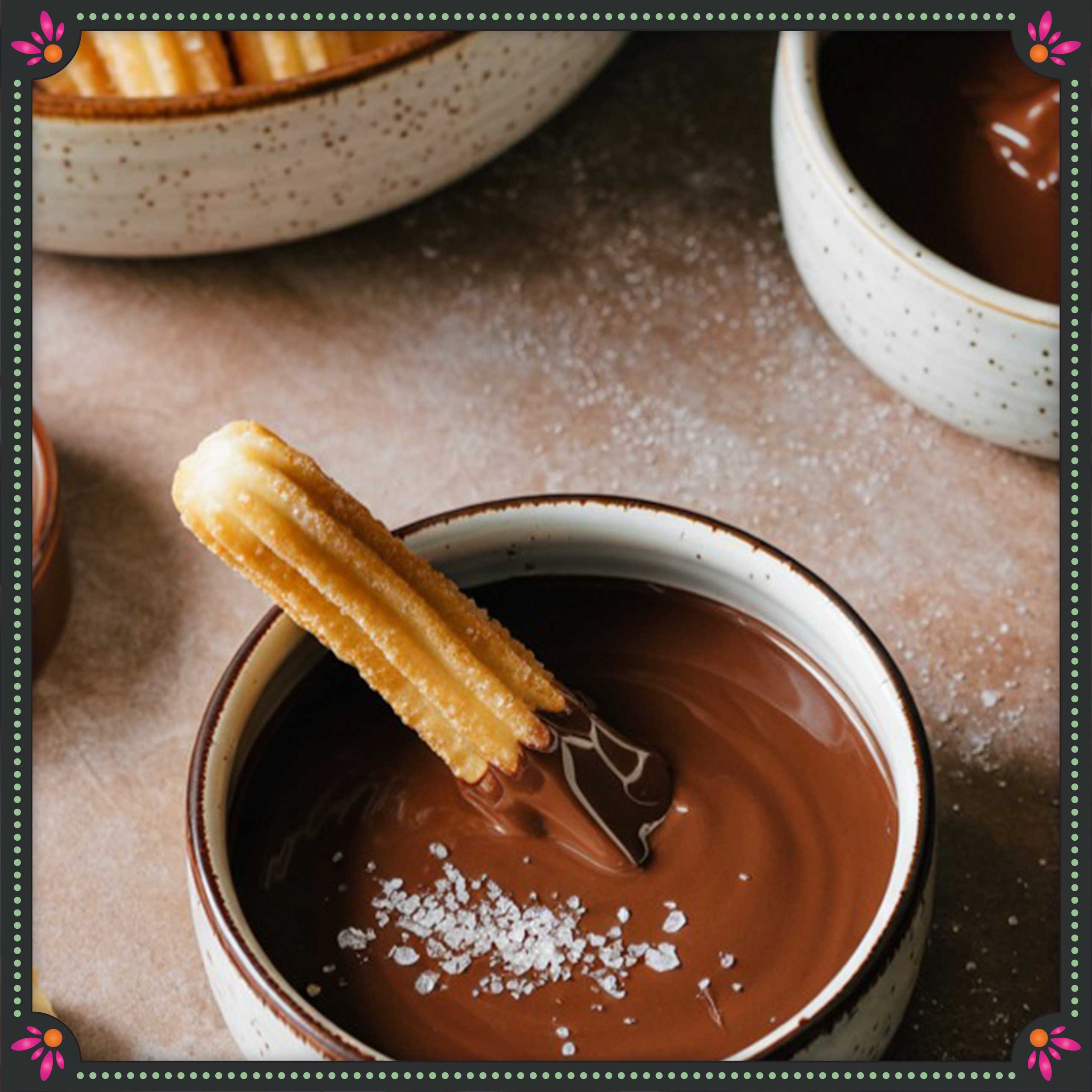 dark chocolate churros
