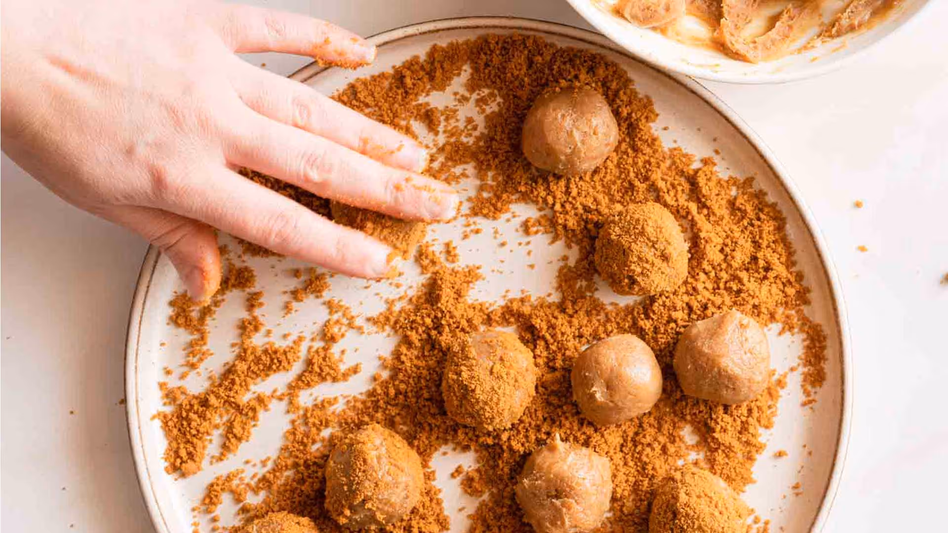 lotus biscoff cookie dough balls served at bombay taco company