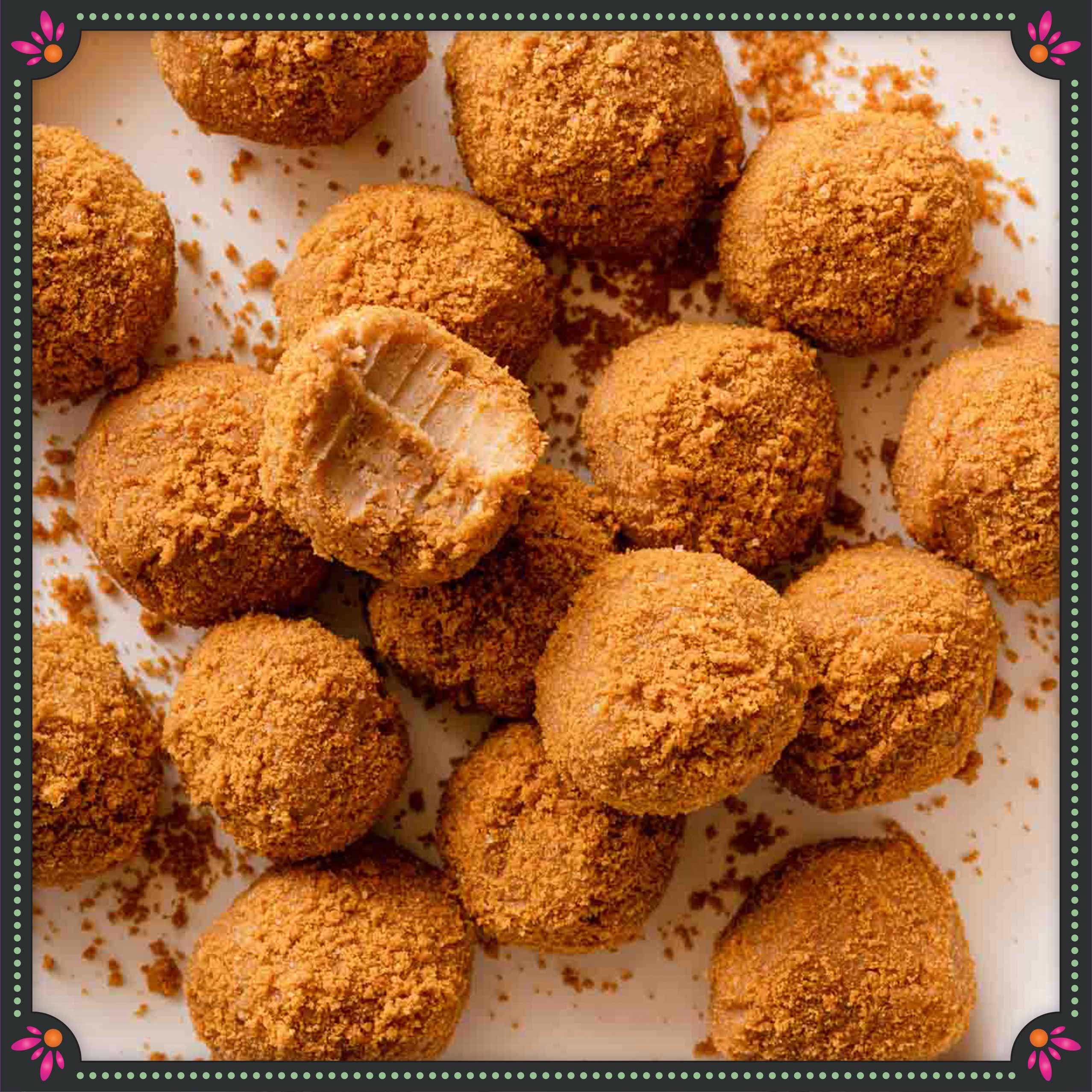 lotus biscoff cookie dough balls available at bombay taco company