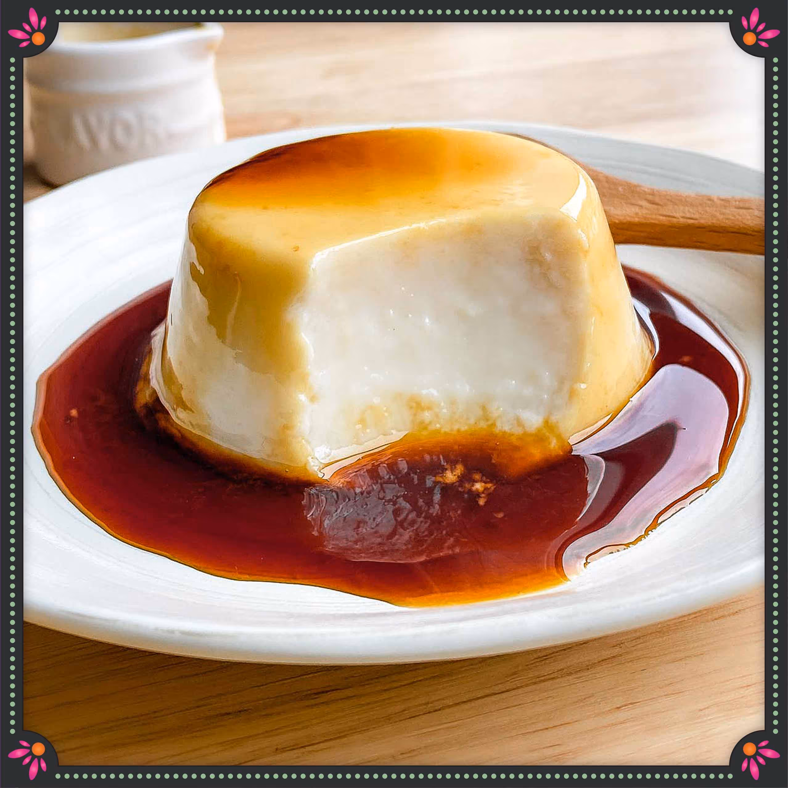 caramel pudding available at bombay taco company