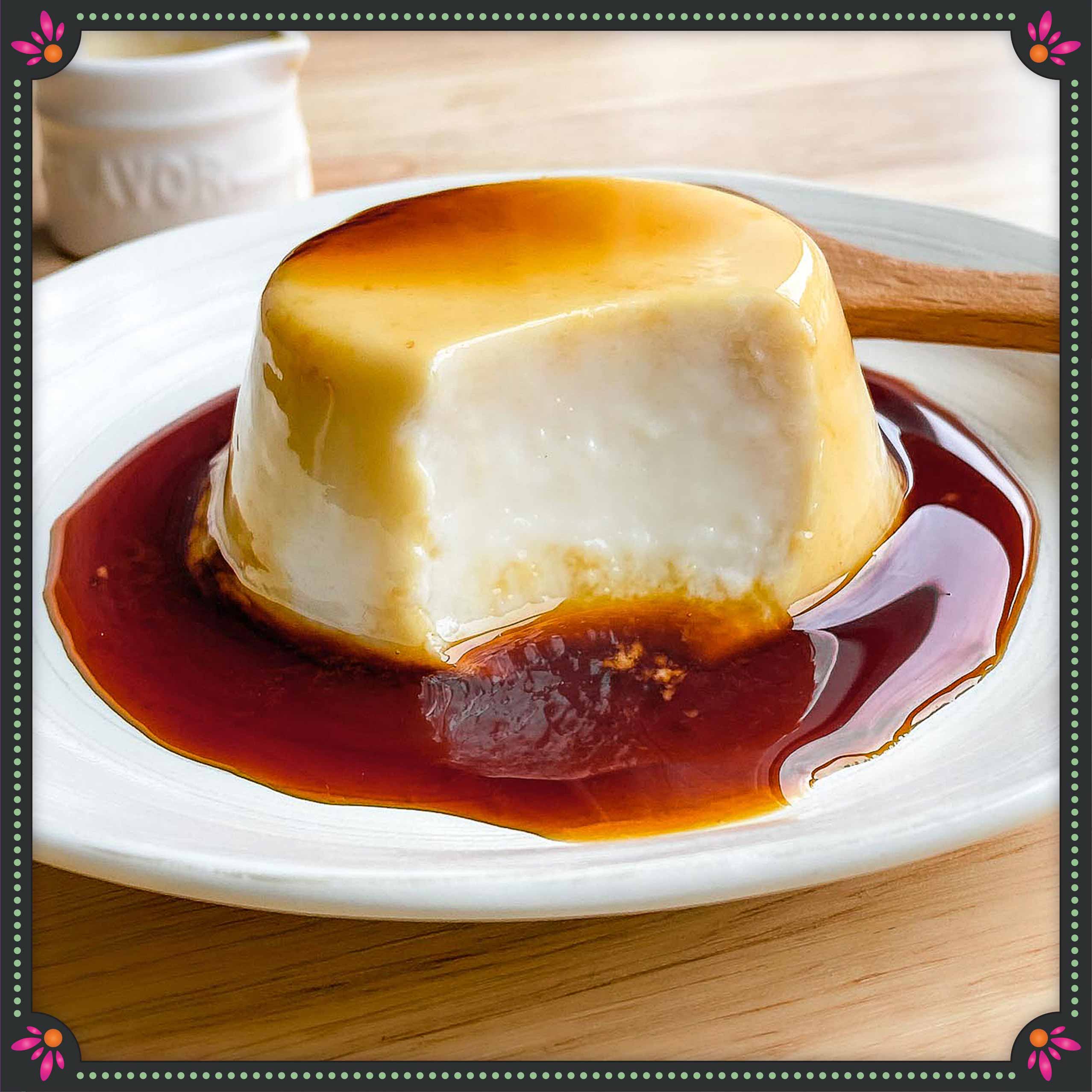 caramel pudding available at bombay taco company