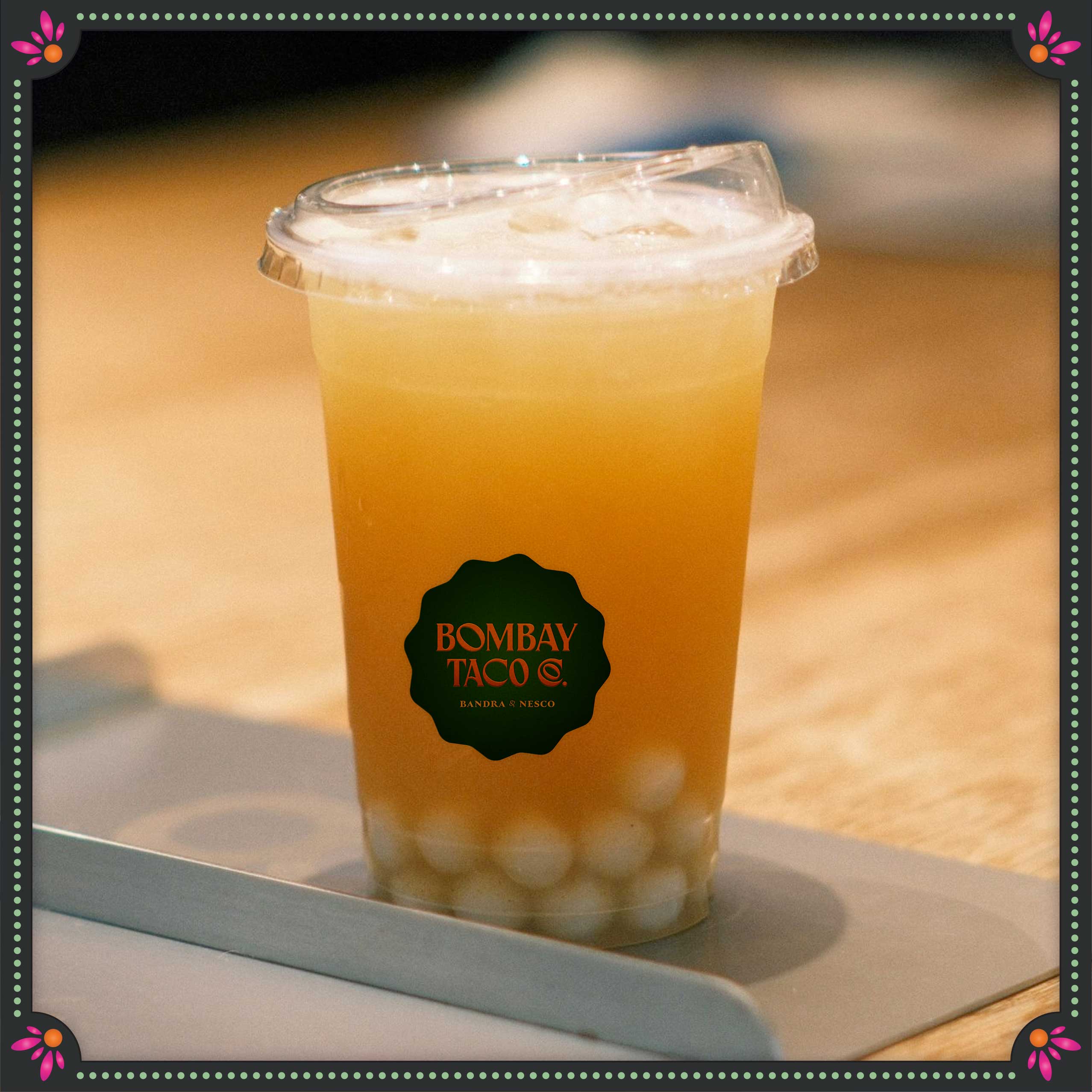 lychee juice boba popping