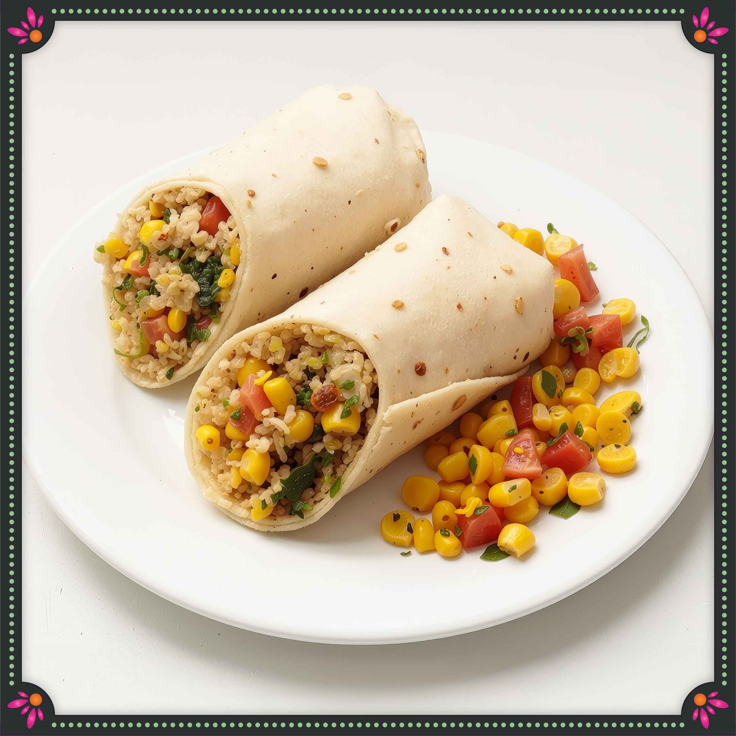 achari paneer tikka burrito wrap