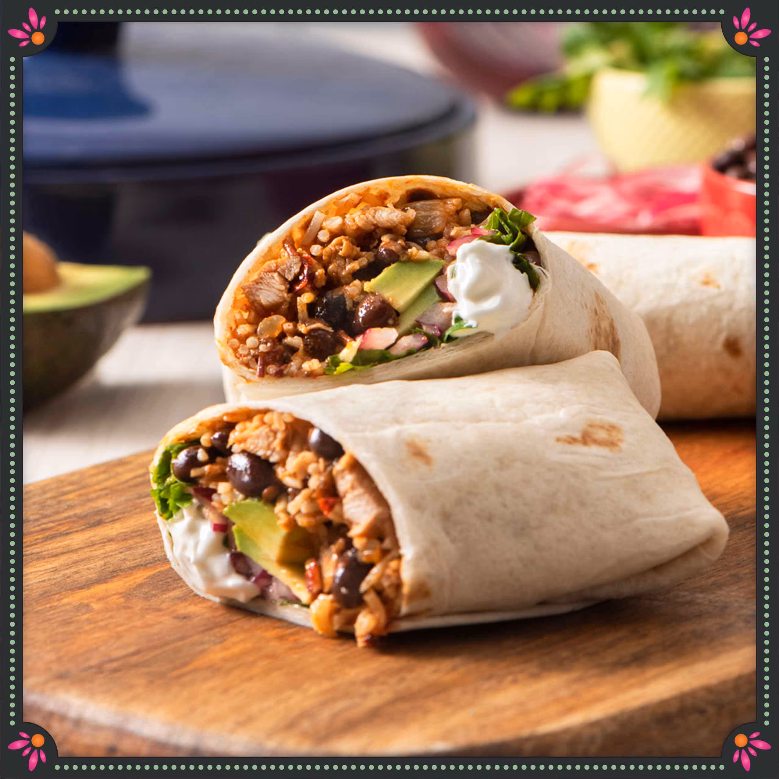 Popcorn Chicken burrito wrap