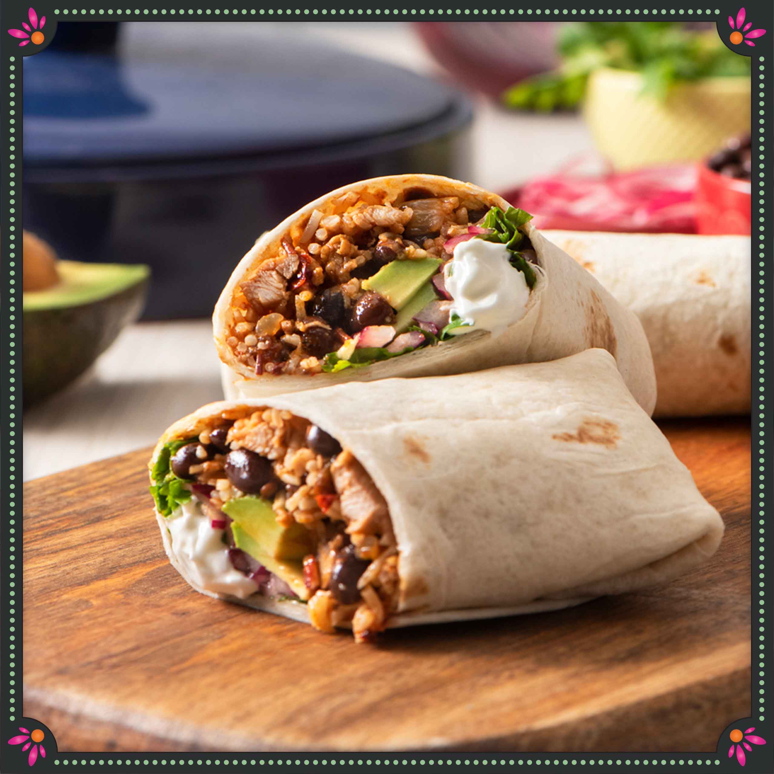 Popcorn Chicken burrito wrap