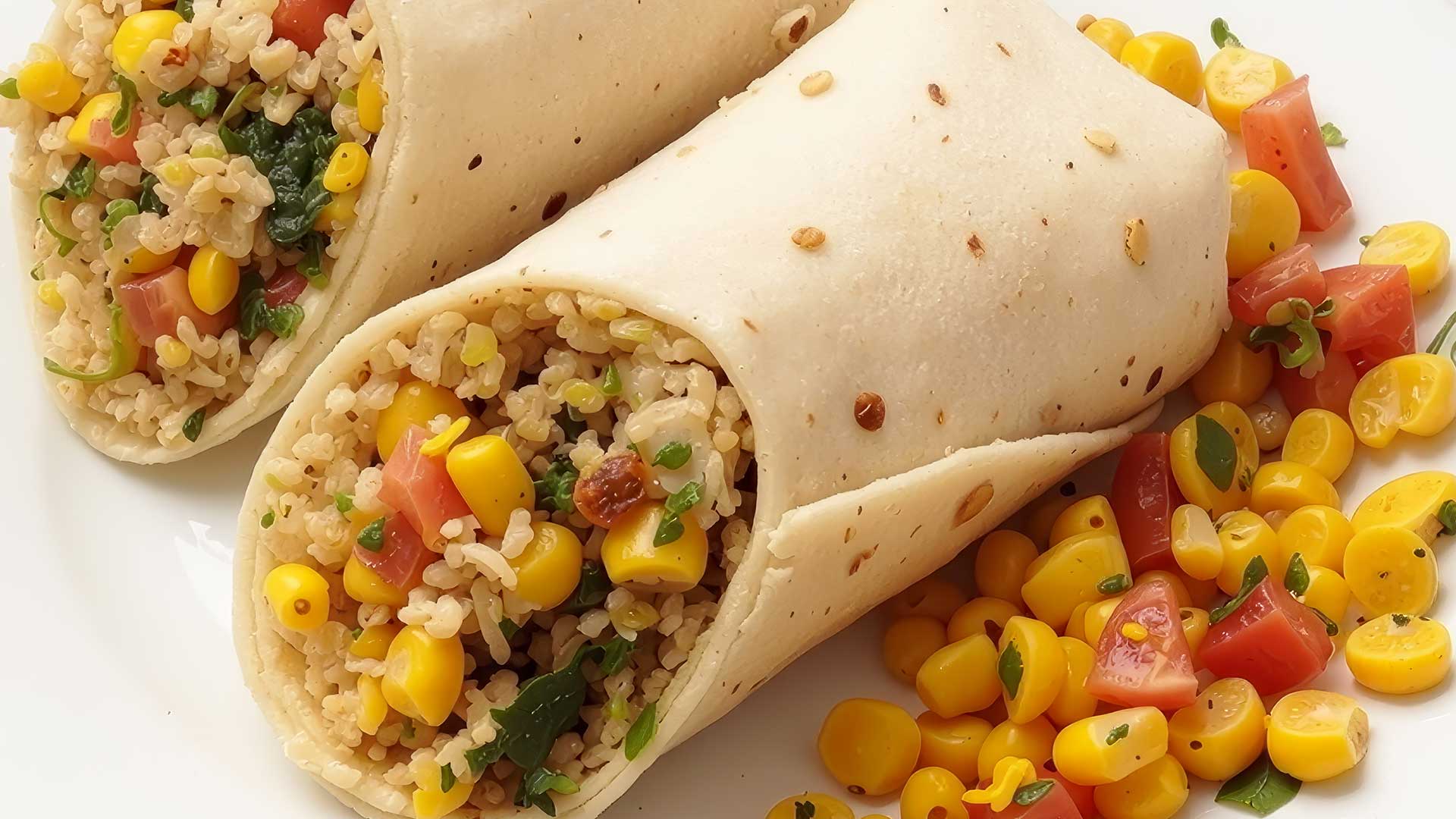 rolled burrito wrap served at bombay taco company in bandra and nesco