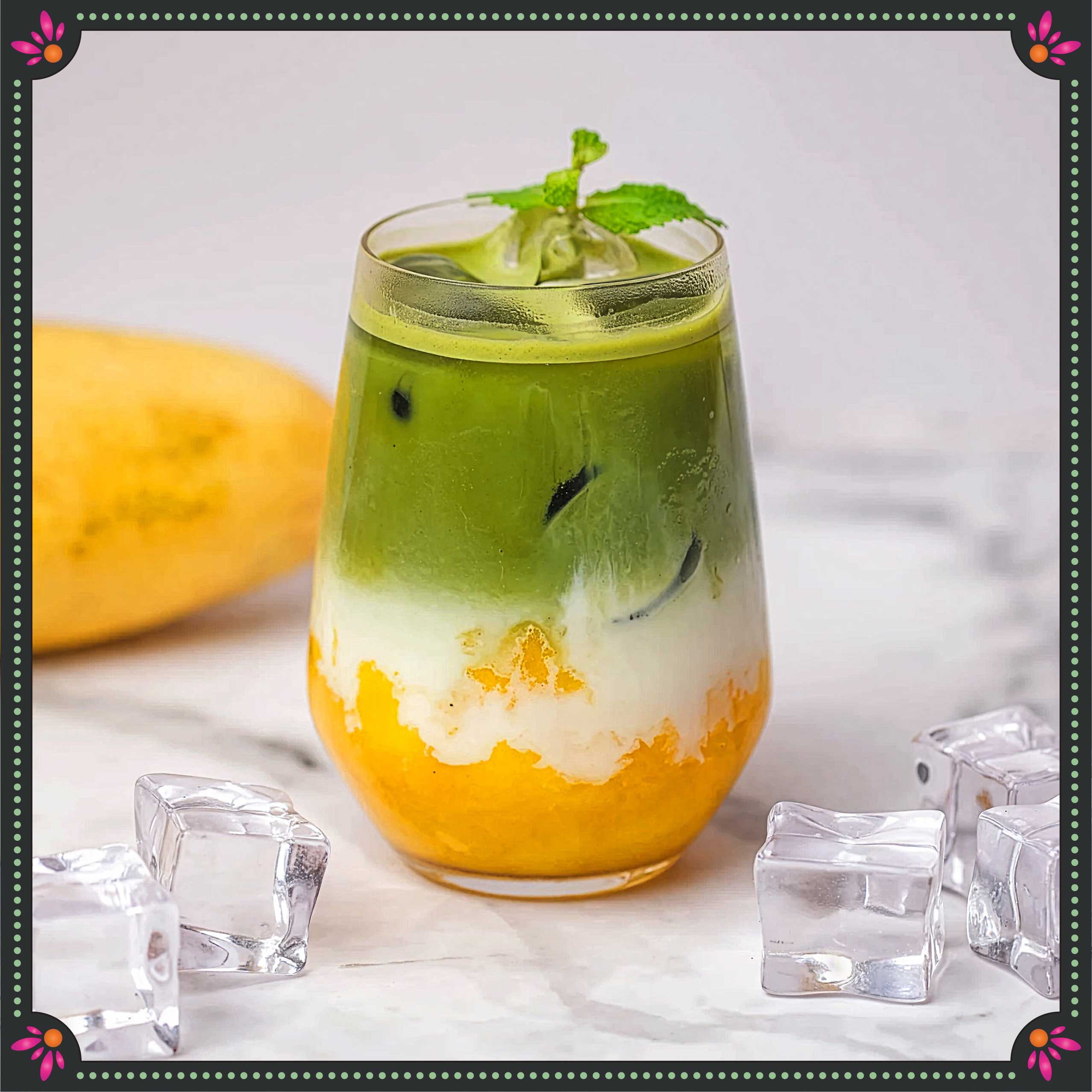 iced mango matcha late