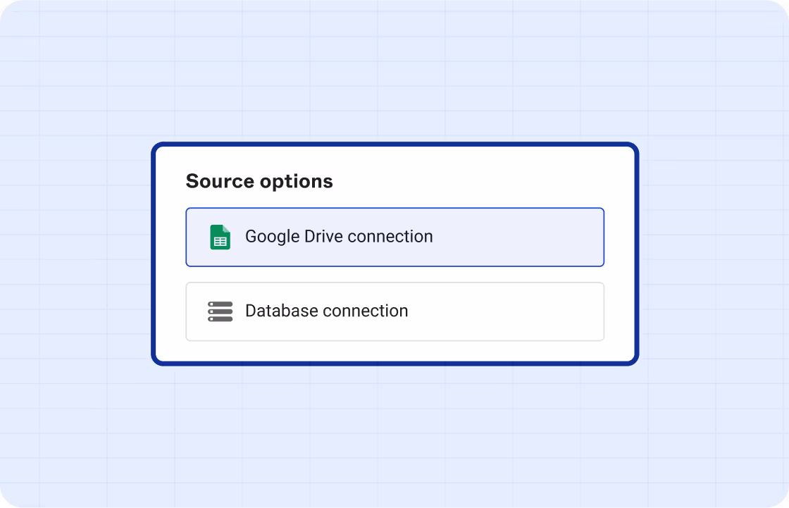 Reiterate UI element for source selection for data reconciliation
