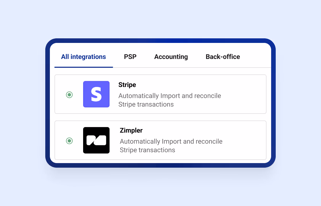 Reiterate OS user interface showing integration options with tabs for All integrations, Databases, PSPs, Bank, and ERP. Selected tab displays Snowflake and Microsoft Dynamics 365 integrations with descriptions to import and export data.
