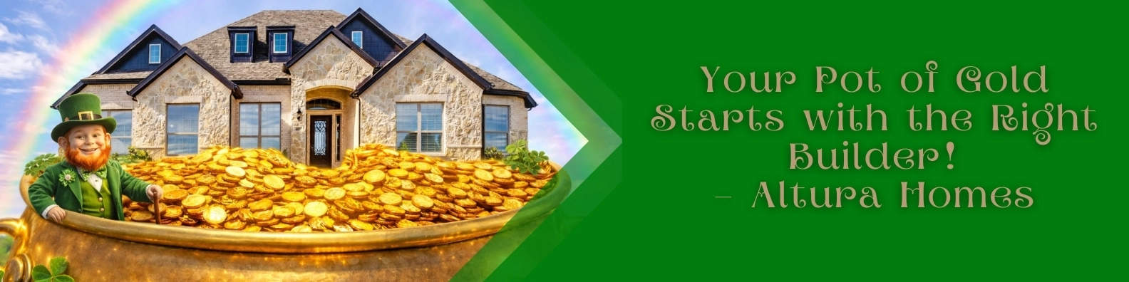 Luxury stone house at night with fireworks in the sky and text promoting new beginnings with Altura.