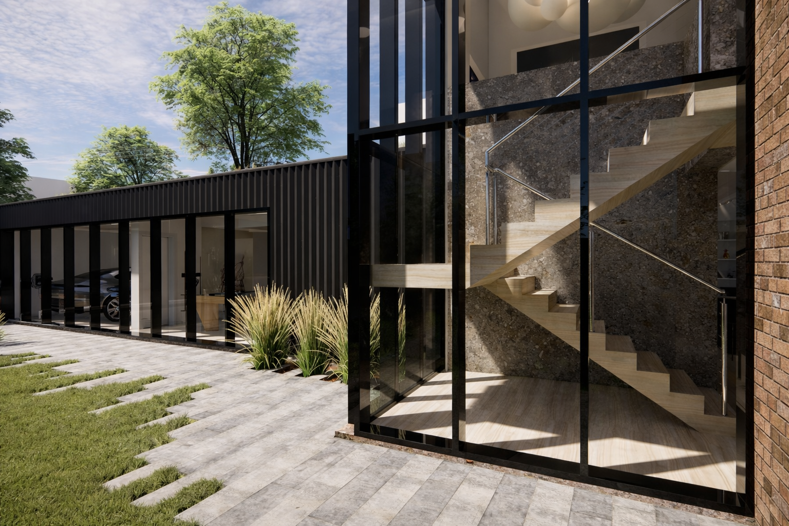 Forest Edge contemporary property nestled at the edge of a pristine forest