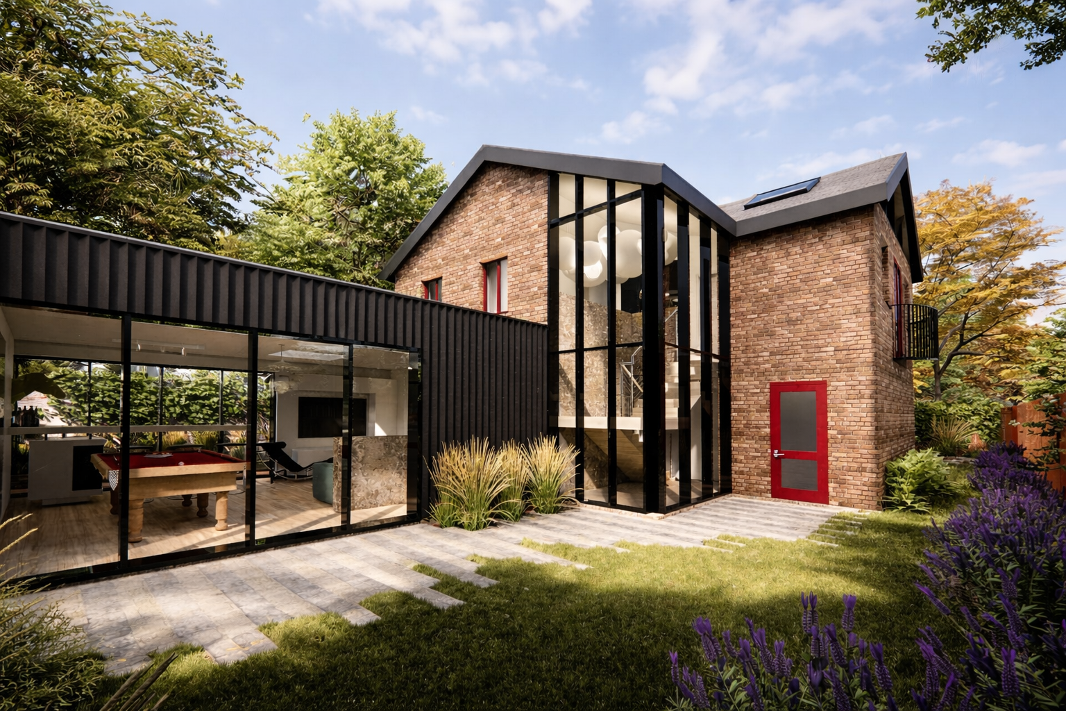 Forest Edge contemporary property nestled at the edge of a pristine forest