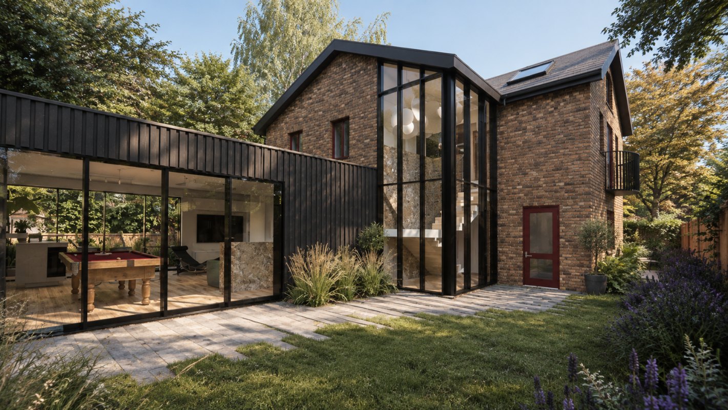 Forest Edge contemporary property nestled at the edge of a pristine forest