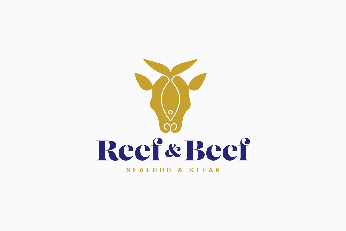 Reef & Beef logo design in Cornwall