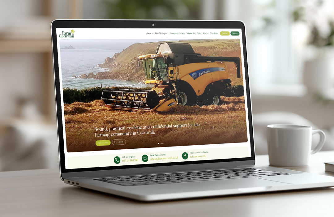 Farm Cornwall web site design