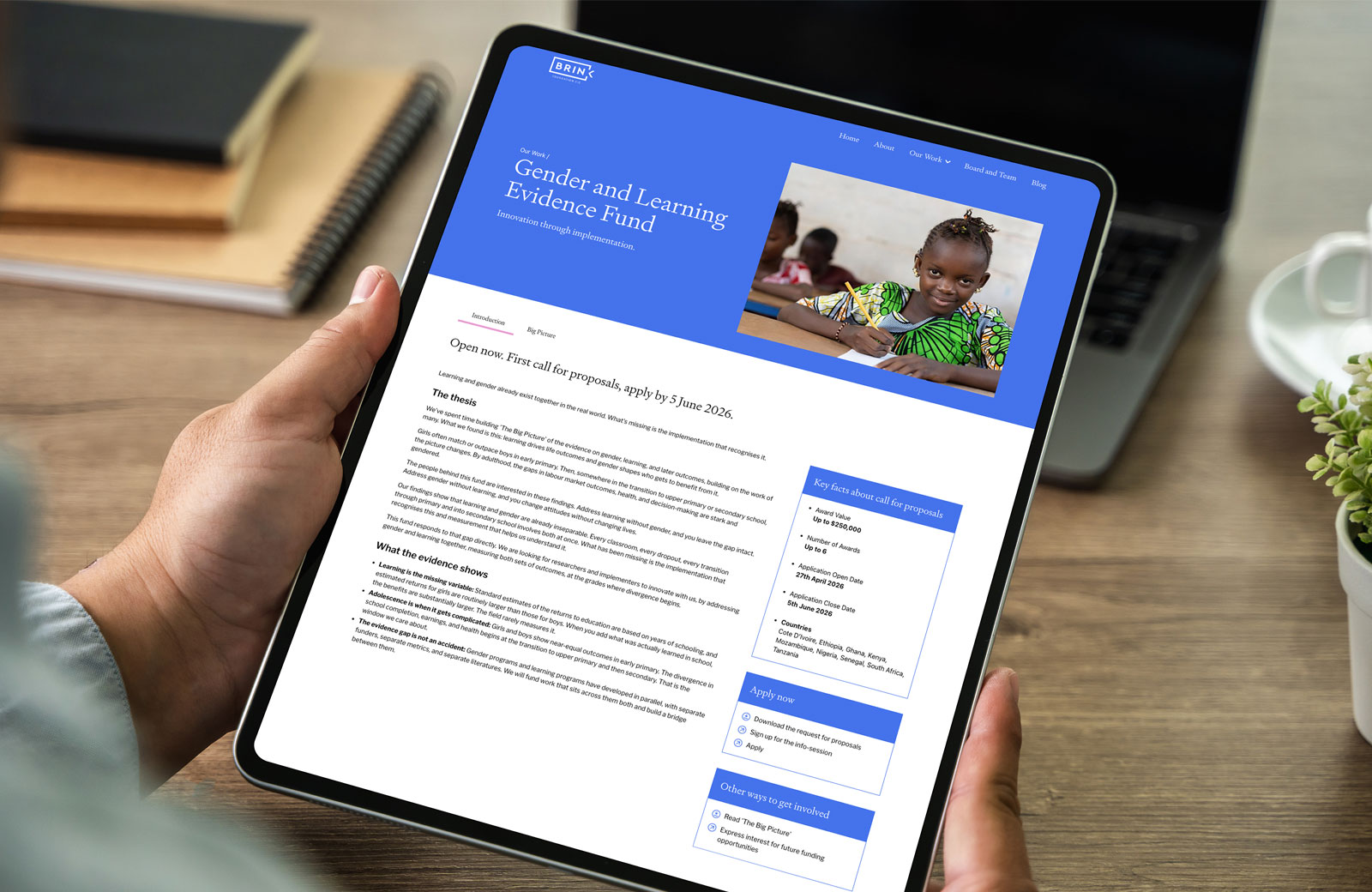 Brink website - Webflow design and development