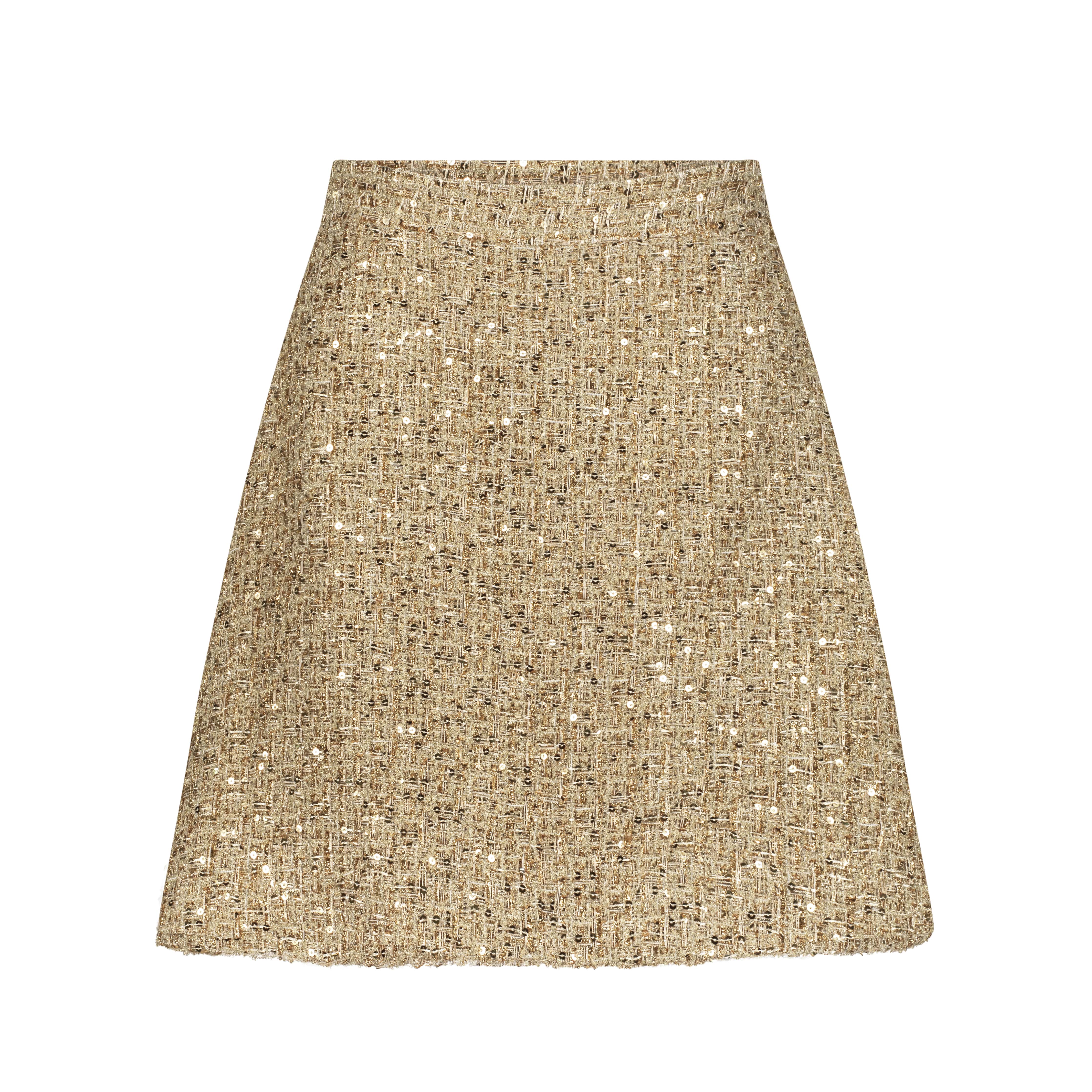 Gold skirt AC2025P0028- Gold midi length skirt. Center back zipper - ADAMARIS - the international brand 