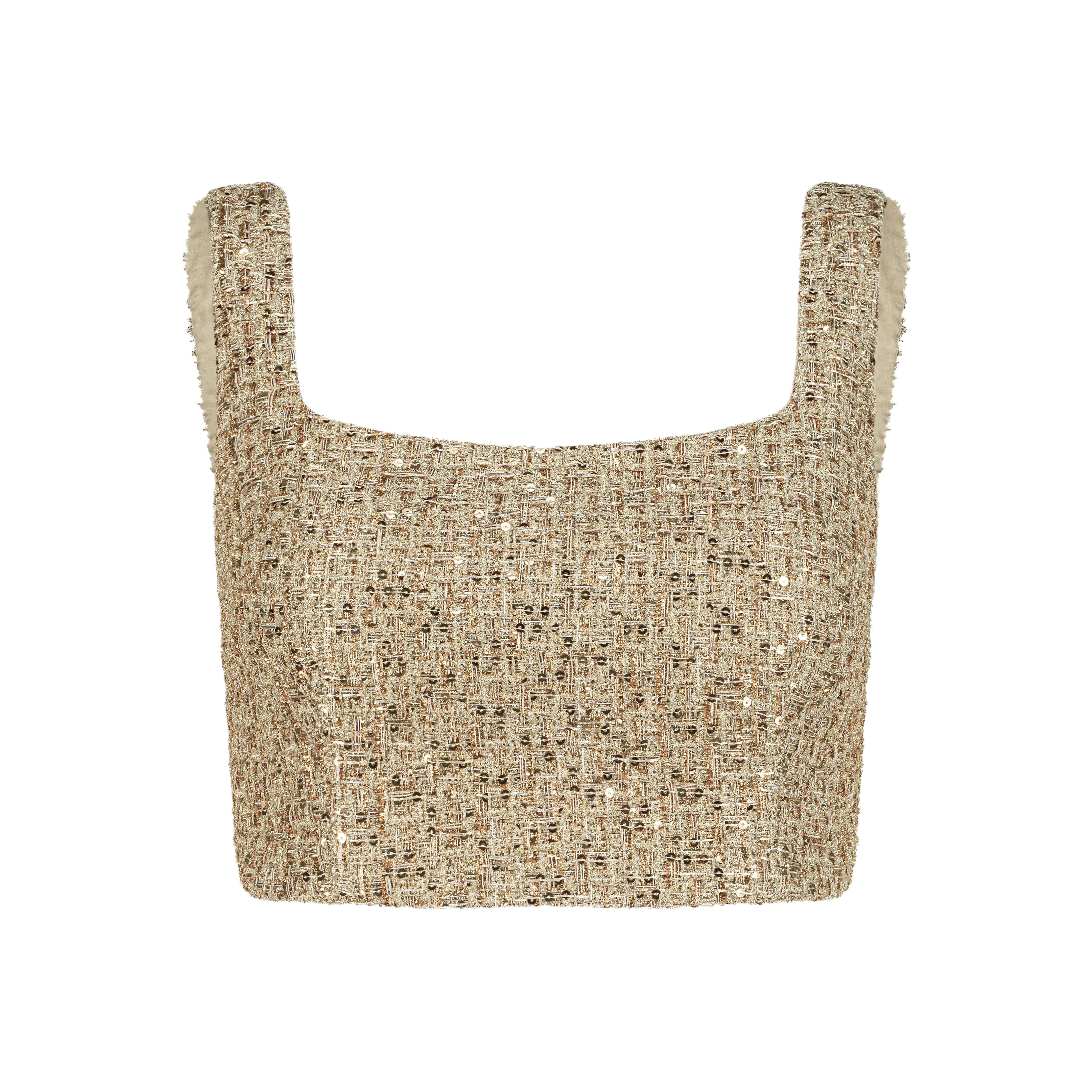 Gold top AC2025P0033- Gold top. Center back zipper - ADAMARIS - the international brand 
