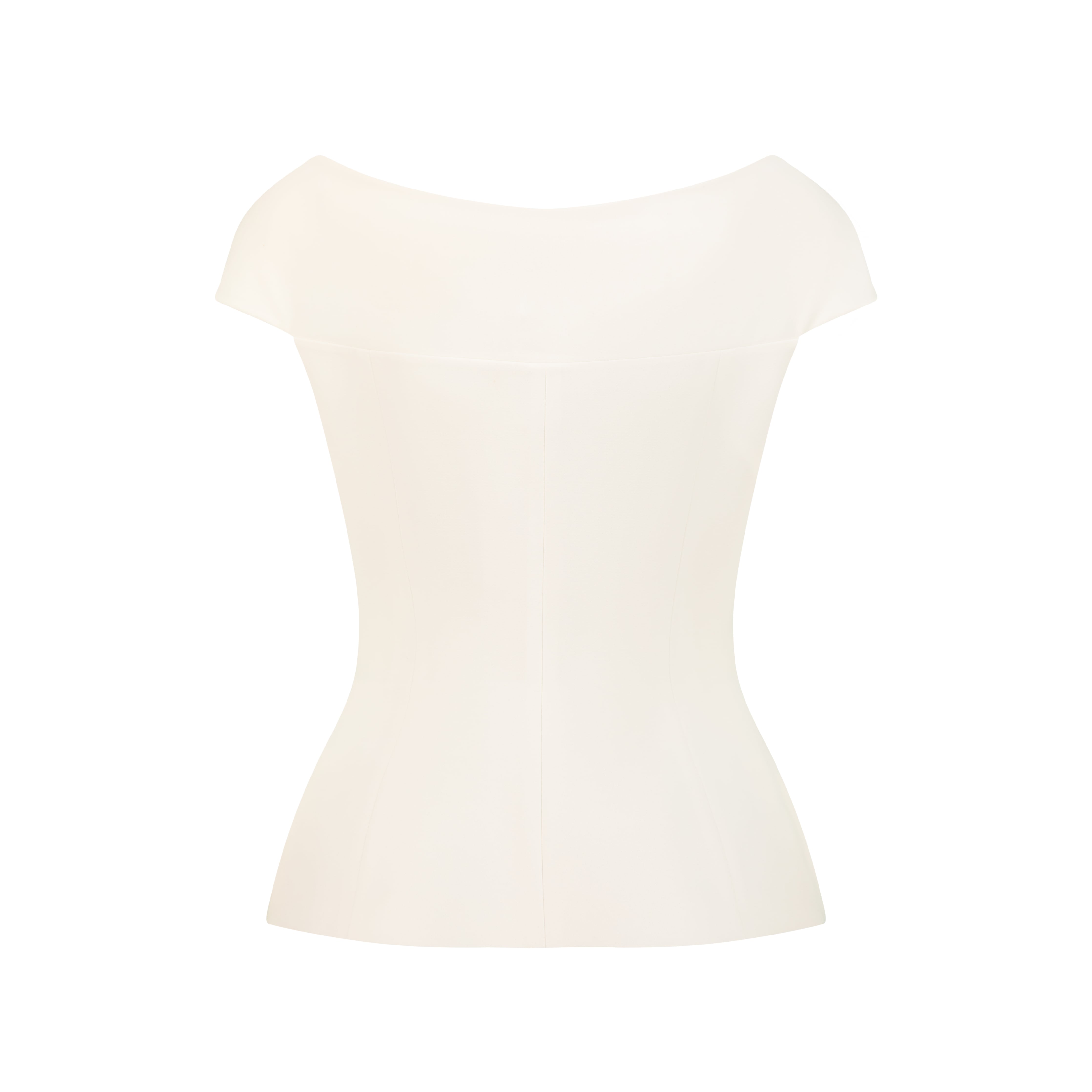 White сlassic jacket AN2024P2110 W with elegant bows on the shoulders - order online. High quality. Delivery worldwide.