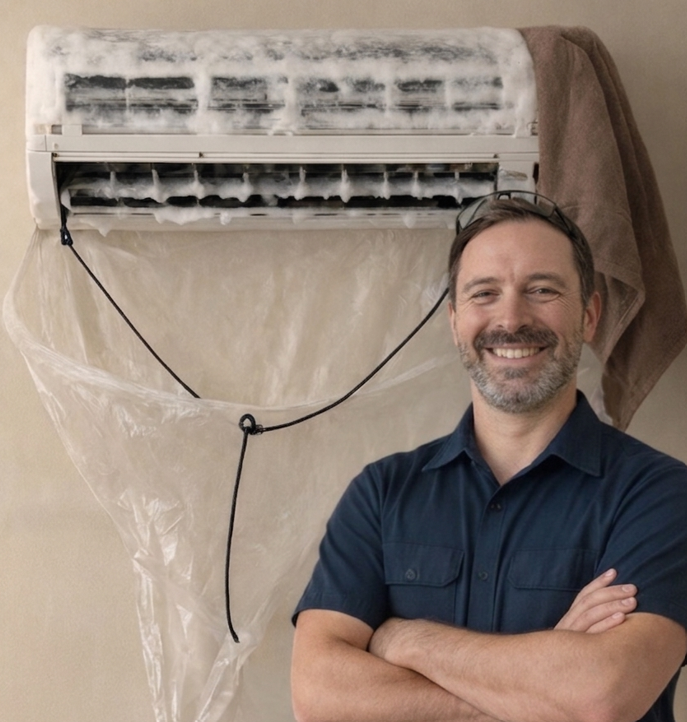 Gabriel, fondateur de EGL Entretien, Nettoyage de thermopompe Murale et d'air climatisé à Beauport